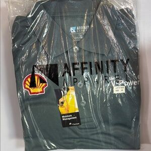 Shell Gas Station Workshirt Gray Shell V-Power Size M NWT